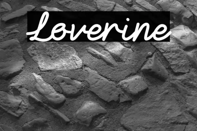 Loverine Font examples