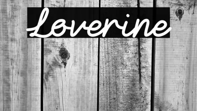 Loverine Font examples