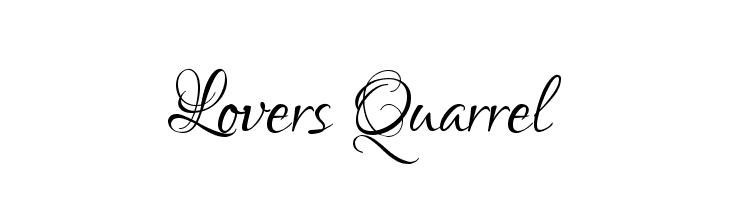 Lovers Quarrel Font