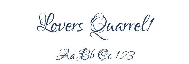 Lovers Quarrel1 Font Preview
