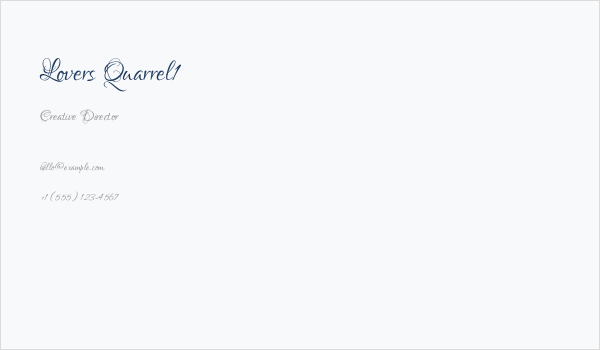 Lovers Quarrel1 Business Card