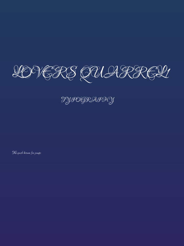 Lovers Quarrel1 Poster