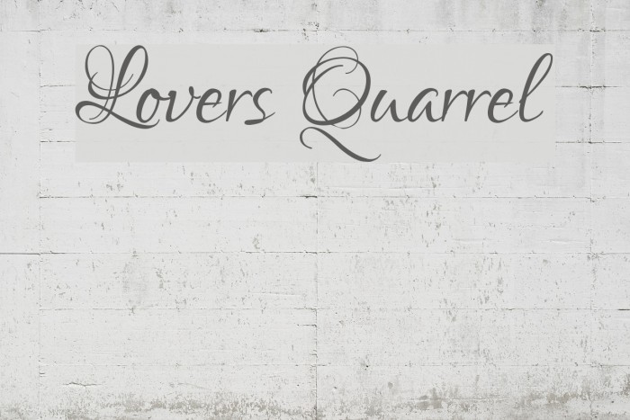 Lovers Quarrel Font examples