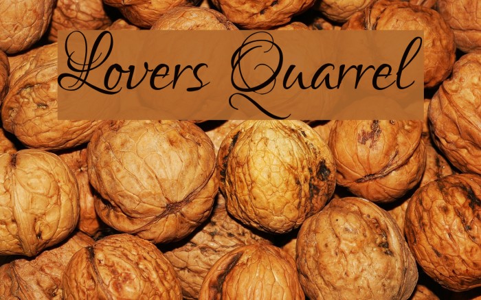 Lovers Quarrel Font examples