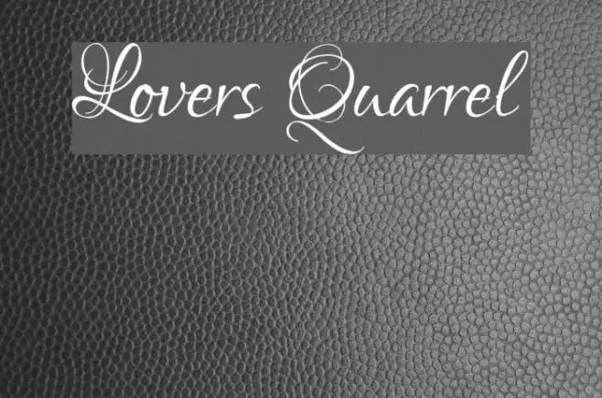 Lovers Quarrel Example 3