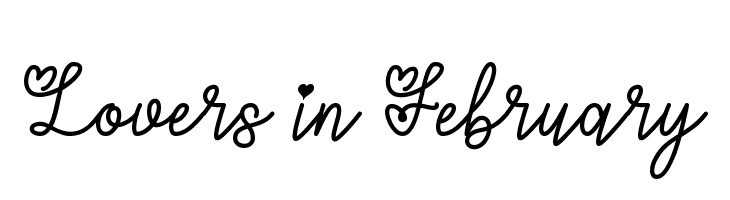 Lovers in February  Fuentes Gratis Descargar