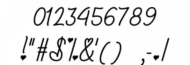 Lovers in February Font Alte caractere