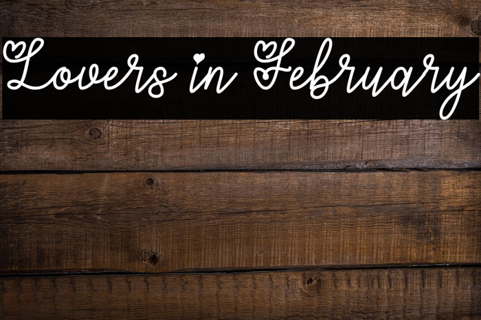 Lovers in February Font examples