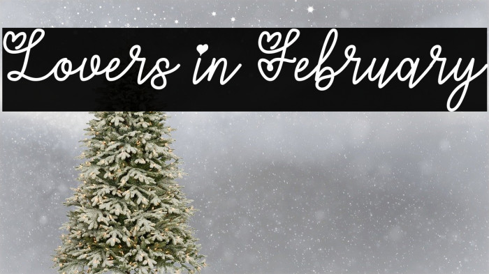 Lovers in February Font examples