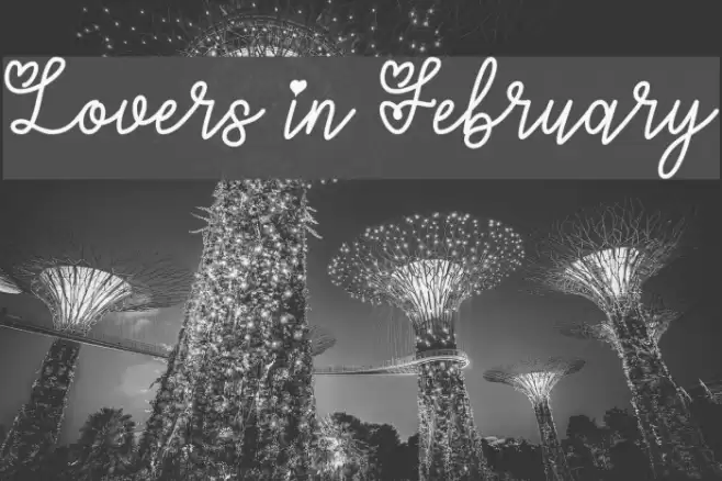 Lovers in February Font examples