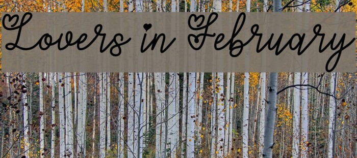 Lovers in February Font examples