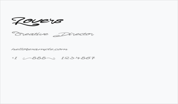 Lovers Business Card