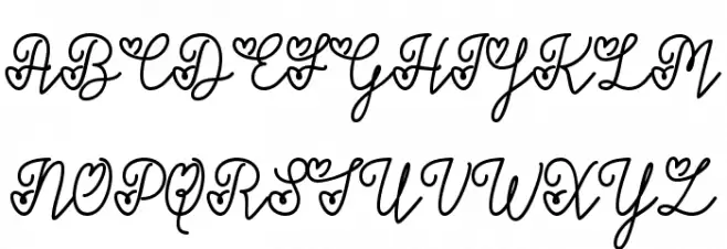 LoversinFebruary 字体 大写