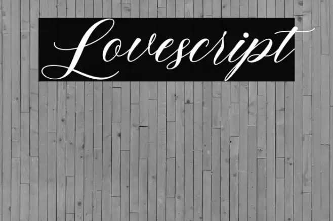 Lovescript Font examples