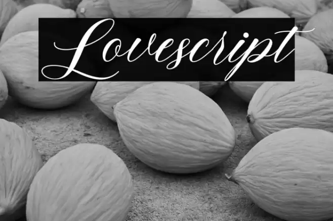 Lovescript Font examples