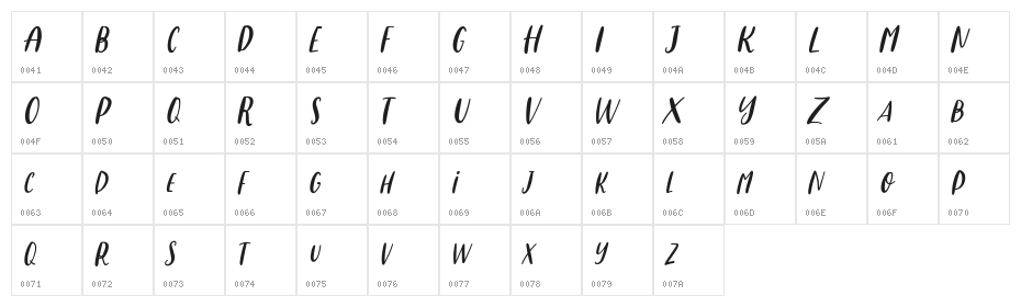 Lovesgoods Free Regular Character Map