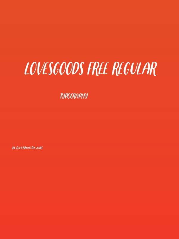 Lovesgoods Free Regular Poster