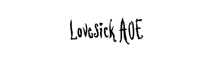 Lovesick AOE  font caratteri gratis