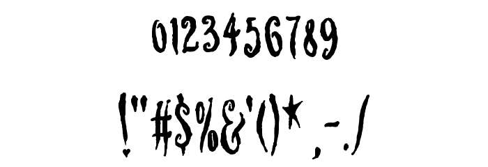 Lovesick AOE Font OTHER CHARS