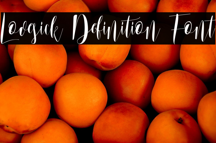 Lovesick Definition Font Example 1