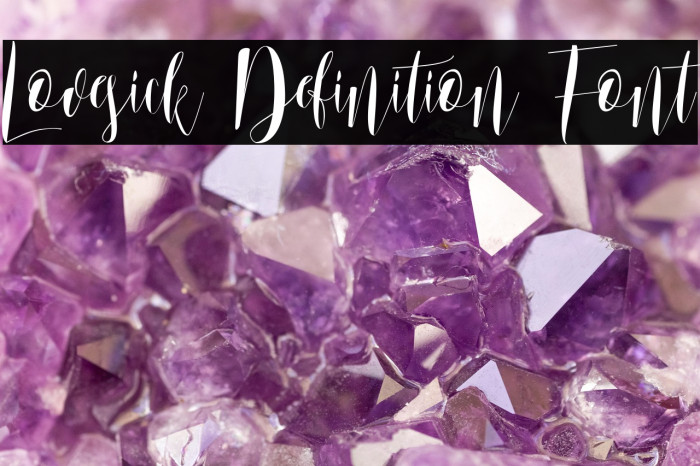 Lovesick Definition Font Example 2