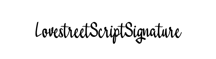 Lovestreet Script Signature  नि: शुल्क फ़ॉन्ट्स डाउनलोड