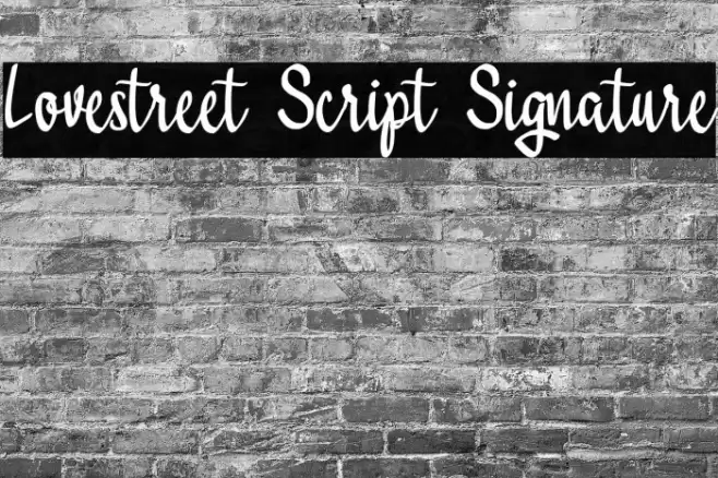 Lovestreet Script Signature Font examples