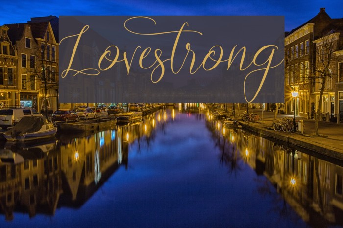 Lovestrong Font examples