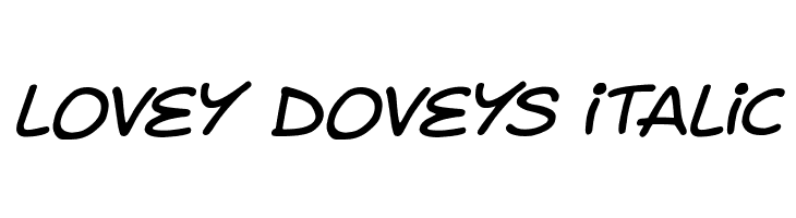 Lovey Doveys Italic  font caratteri gratis