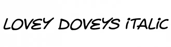 Lovey Doveys Italic  Fuentes Gratis Descargar