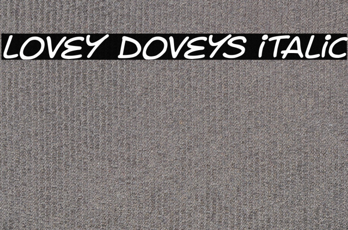 Lovey Doveys Italic Example 1