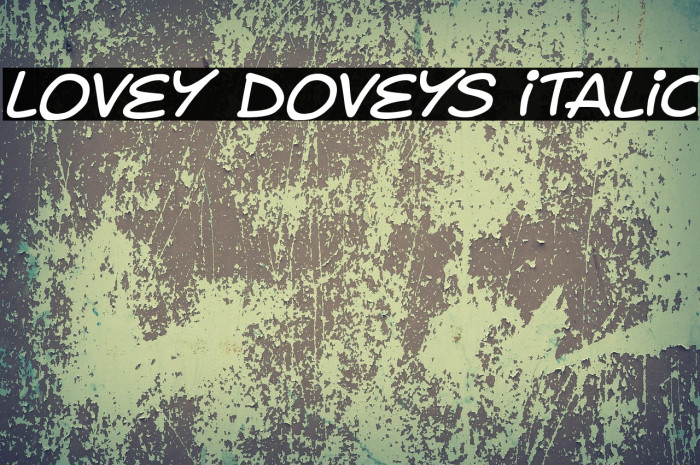 Lovey Doveys Italic Example 2