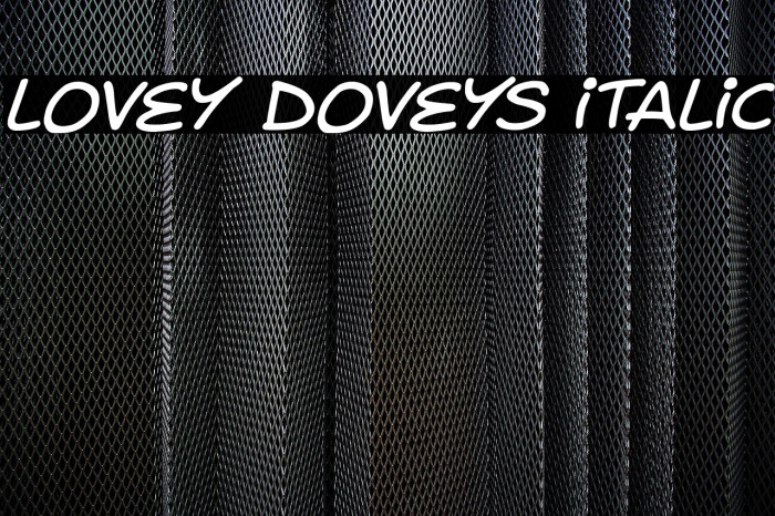 Lovey Doveys Italic Example 3