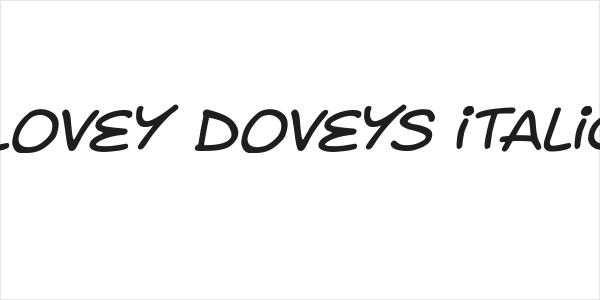 Lovey Doveys Italic Logo