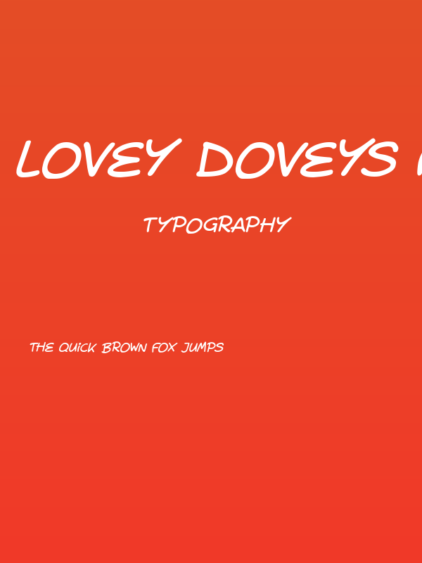 Lovey Doveys Italic Poster