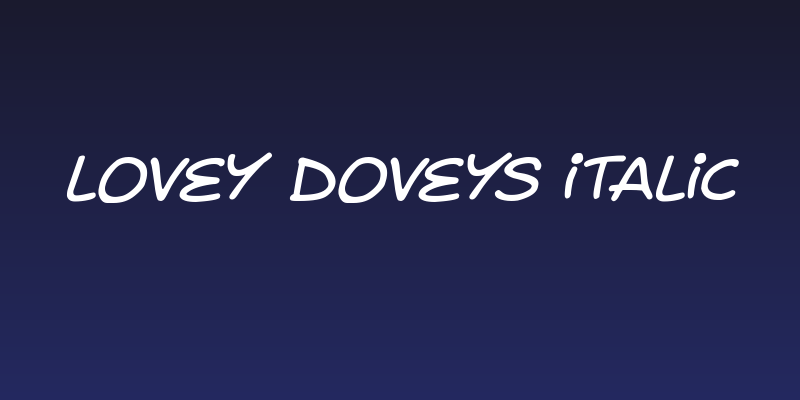 Lovey Doveys Italic Social Header