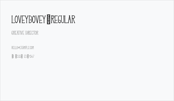 LoveyDovey-Regular Business Card