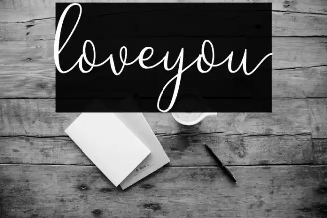 Loveyou Font examples