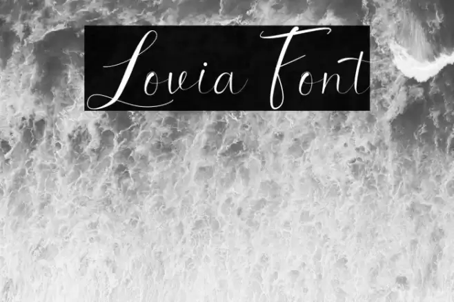 Lovia Font examples
