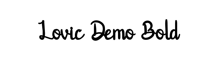 Lovic Demo Bold  Descarca Fonturi Gratis
