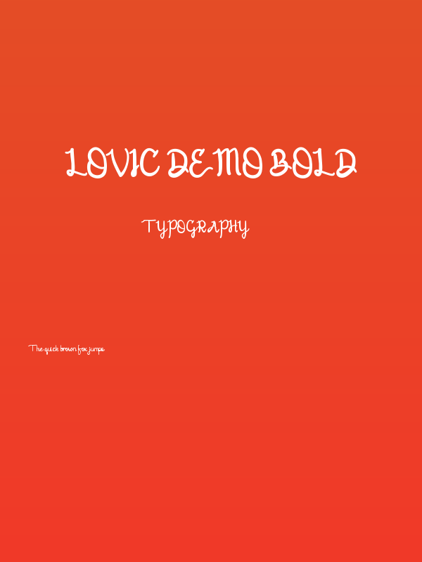Lovic Demo Bold Poster