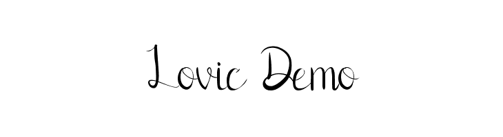 Lovic Demo  नि: शुल्क फ़ॉन्ट्स डाउनलोड