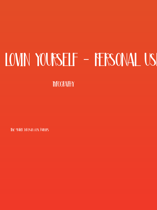 Lovin Yourself - Personal Use Poster