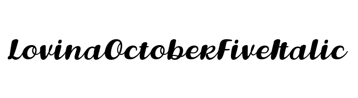 Lovina October Five Italic  font caratteri gratis