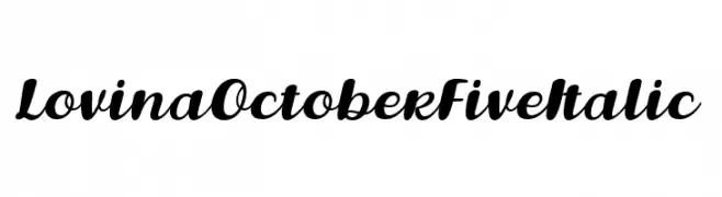 Lovina October Five Italic  नि: शुल्क फ़ॉन्ट्स डाउनलोड