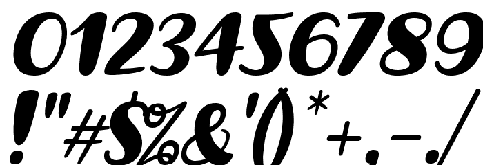 Lovina October Five Italic Font OTHER CHARS