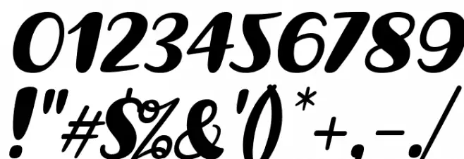 Lovina October Five Italic Font OTHER CHARS