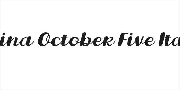 Lovina October Five Italic Logo
