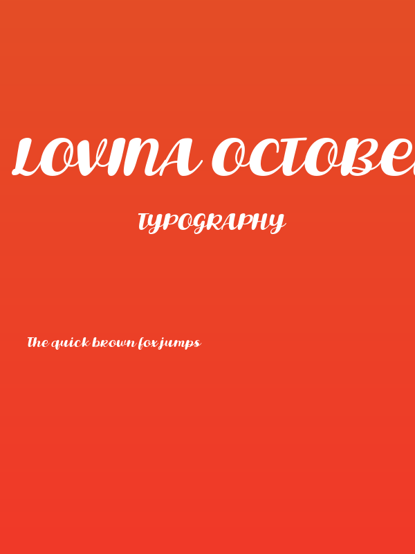 Lovina October Five Italic Poster