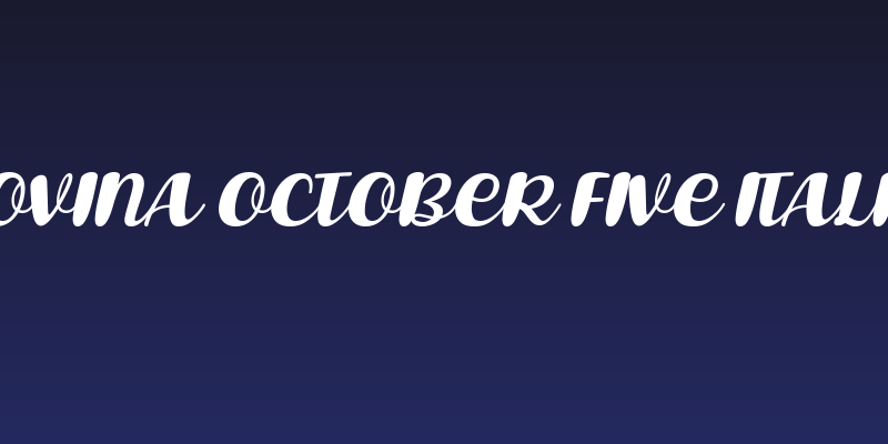 Lovina October Five Italic Social Header